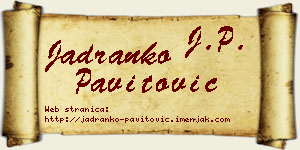 Jadranko Pavitović vizit kartica